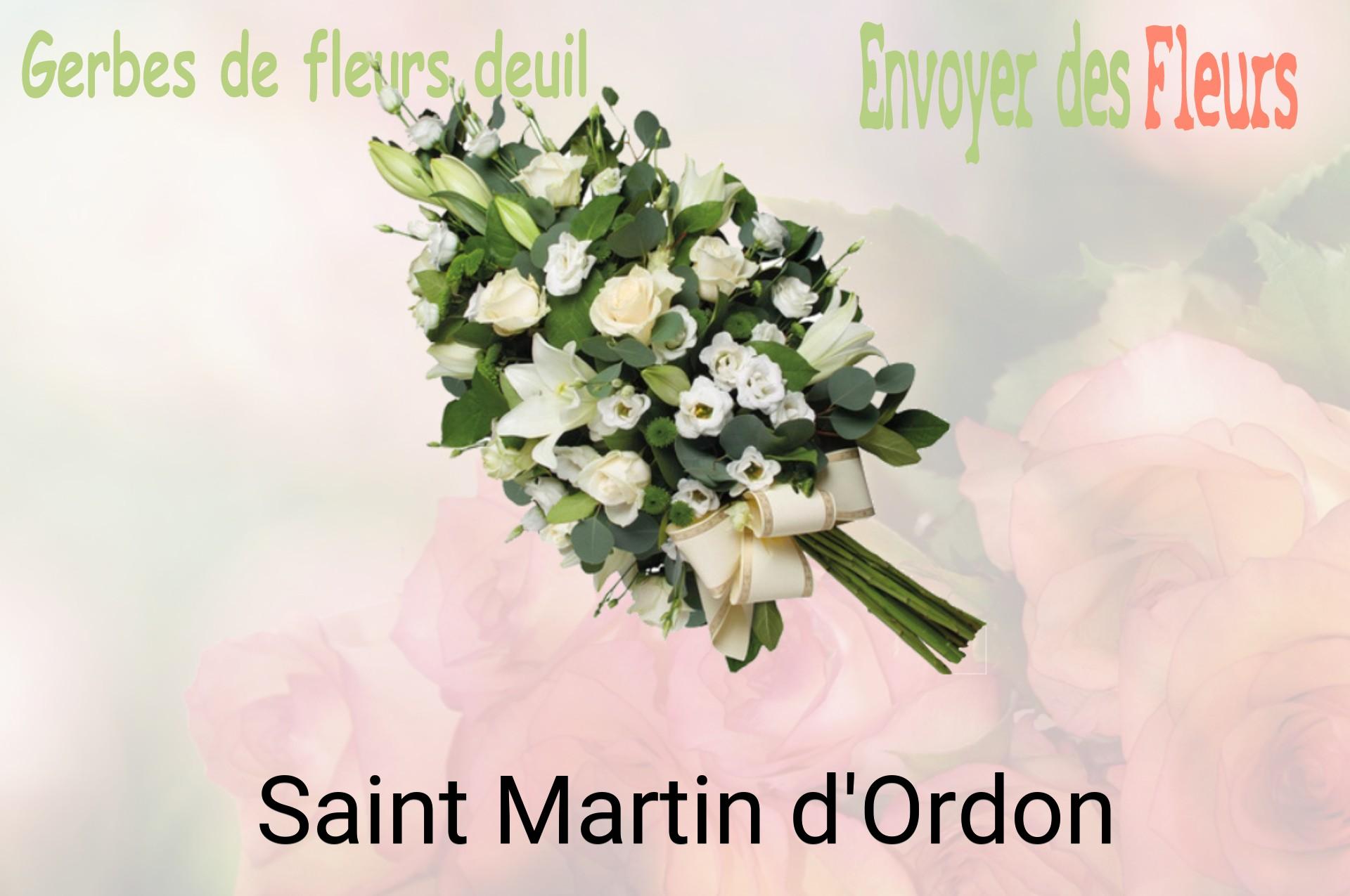 Gerbe de fleurs de deuil livrée à Saint-Martin-d'Ordon